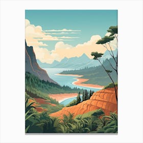 Kauai Hawaii, Usa, Graphic Illustration 1 Canvas Print