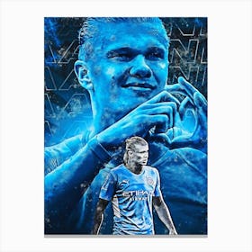 halland Manchester City Canvas Print