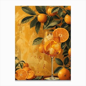 Oranges In A Glass 5 Canvas Print