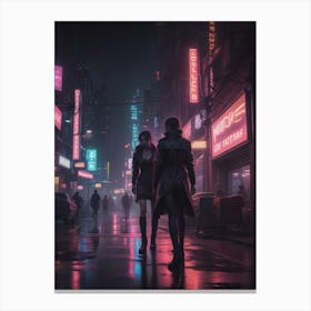 Cyberpunk City 1 Canvas Print