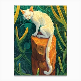 White Cat 21 Canvas Print