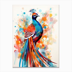 Bird Painting Collage Pheasant 5 Canvas Print