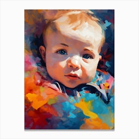 Portrait Of A Baby Canvas Print