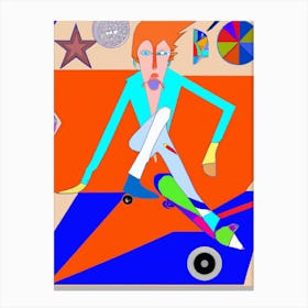 Disco Dancing Bowie Canvas Print