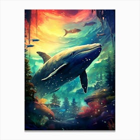 Whale In The Ocean 1 Canvas Print