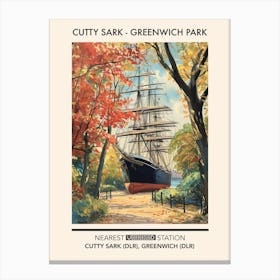 Cutty Sark (Greenwich Park) London Parks Garden 1 Canvas Print