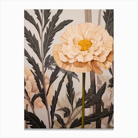 Flower Illustration Marigold 3 Canvas Print