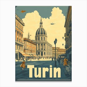 Aihrgdesign A Classic 1960s Travel Poster For Turin Showcasin 8c042ebe 42f7 41de A2e0 677bbcee47df 2 Canvas Print