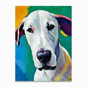 Bull Terrier Fauvist Style dog Canvas Print
