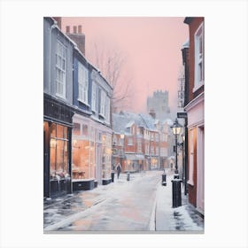 Dreamy Winter Painting Nottingham United Kingdom 2 Canvas Print