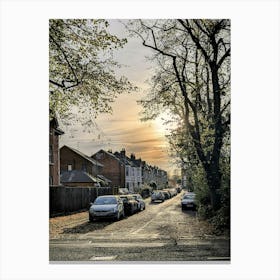 Quiet Street At Sunset Canvas Print