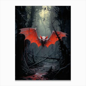 Ghost Faced Bat Flying 1 Canvas Print