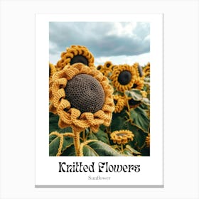 Knitted Flowers Sunflower 3 Canvas Print