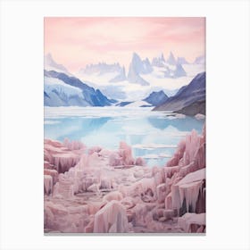 Dreamy Winter Painting Los Glaciares National Park Argentina 1 Canvas Print