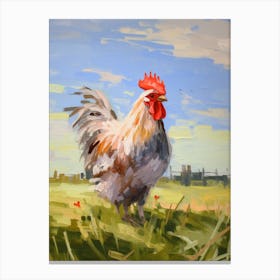 Bird Painting Rooster 2 Canvas Print