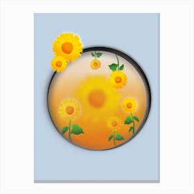 Sunflowers Window Canvas Print