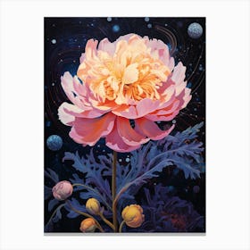 Surreal Florals Peony 2 Flower Painting Canvas Print