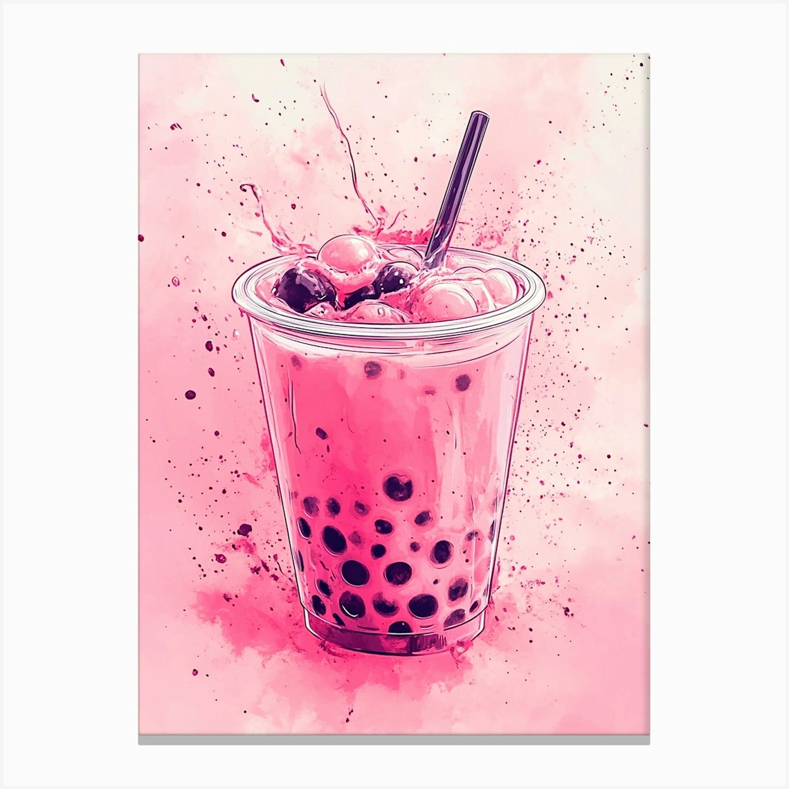 Bubble Tea Canvas Print by D.D by Alice