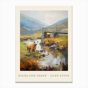Highland Sheep   Glen Etive Canvas Print