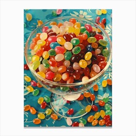 Jelly Beans Candy Sweets Pattern 1 Canvas Print