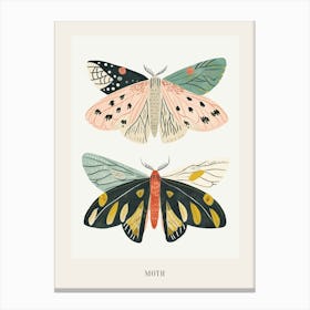 Colourful Insect Illustration Moth 38 Poster Canvas Print
