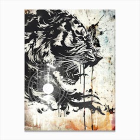 Poster Tiger Africa Wild Animal Illustration Art 04 Canvas Print