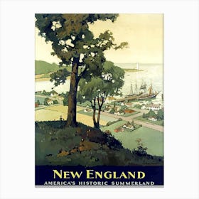 New England Coast, Usa Canvas Print