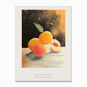 Art Deco Peaches 1 Poster Canvas Print