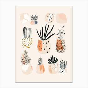 Cactus Collection Canvas Print