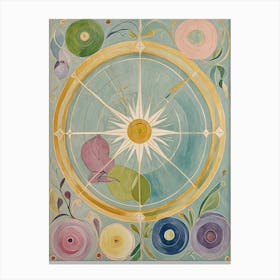 Pastel Compass Canvas Print