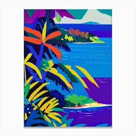Cebu Island Philippines Colourful Painting Tropical Destination Canvas Print