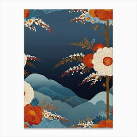 Japanese Flowers Canvas Print