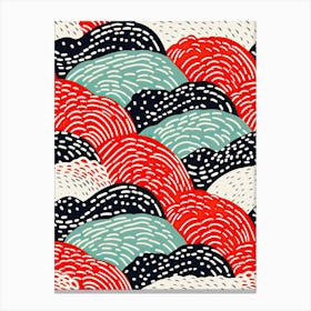 Seamless Pattern With Waves, Matisse style Canvas Print