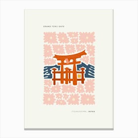 Travel Itsukushima Japan Floral Abstract Gallery Canvas Print