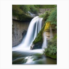 Gartempe Waterfalls, France Realistic Photograph (3) Canvas Print