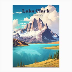 Lake Clark National Park Alaska Lakeview Modern Travel Art Canvas Print