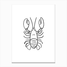 B&W Lobster 2 Canvas Print