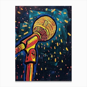 Comedy Club Austin Texas Colourful Blockprint 1 Canvas Print