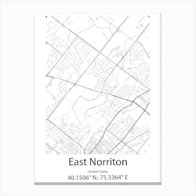 East Norriton,United States Minimalist Map Canvas Print