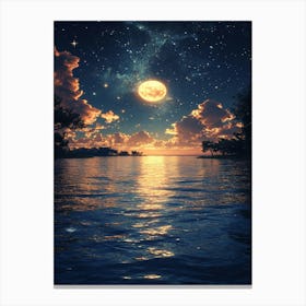 Moon Over Water 3 Canvas Print