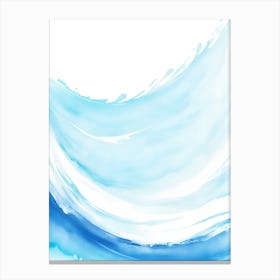 Blue Ocean Wave Watercolor Vertical Composition 152 Canvas Print