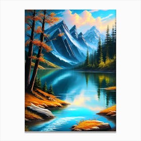 Mountain Landscape Painting 9 Canvas Print