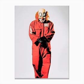 Clown Shawn Crahan slipknot music band 3 Canvas Print