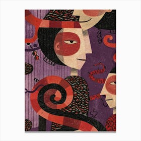 Woman And A Man 2 Canvas Print