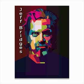 Jeff Bridges Hollywood Actror Pop Art Wpap Canvas Print
