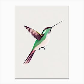 Anna S Hummingbird Retro Minimal 3 Canvas Print