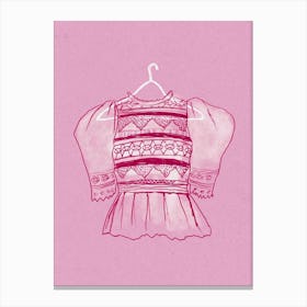 Pink Shirt Canvas Print