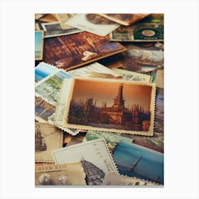 Postcards Collection Canvas Print