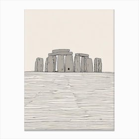 Stonehenge Wiltshire Boho Landmark Illustration Canvas Print