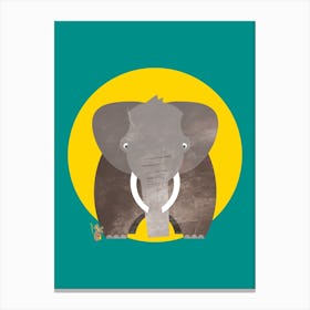 Friends Elephant and Mouse Canvas Print